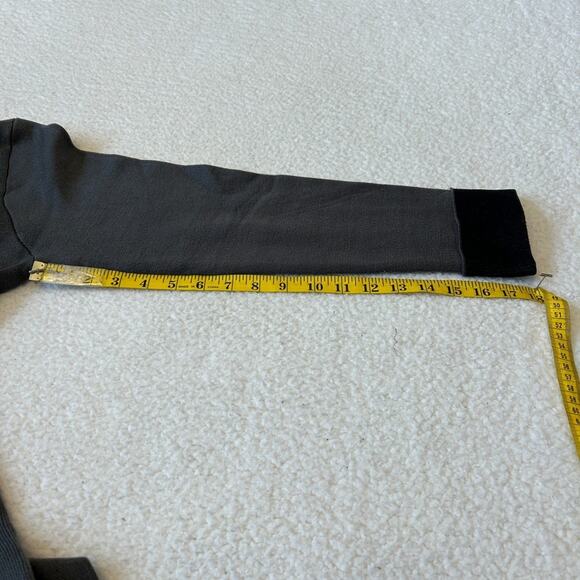 August Silk Sweater Women's Cardigan Gray/Black Size M Long Contrasting Trim - Picture 6 of 8